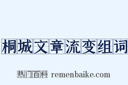 桐城文章流变组词是什么意思的图片